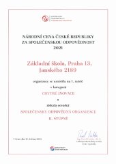 Naše certifikace a ocenění